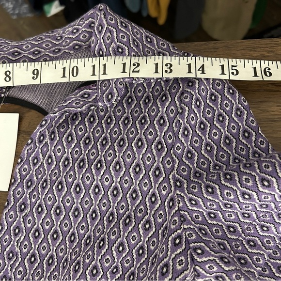 🌟Zara Lilac Geometric Print Open Back Bodysuit Size XS  NWOT - Picture 6 of 10
